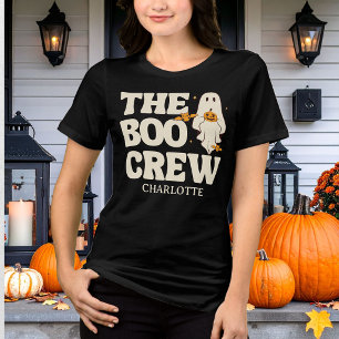 Retro The Boo Crew Spooky Halloween Tri-Blend Shirt