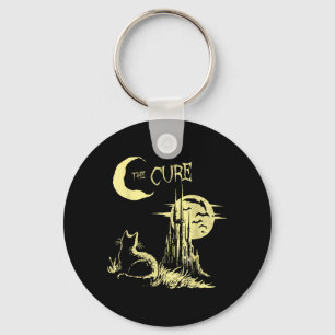 Retro The Cure Cat Gothic Cat Lover Men Women Kids Key Ring