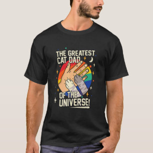 Retro The Greatest Cat Dad of the universe fathers T-Shirt