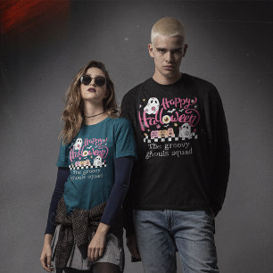 Retro The Groovy Ghouls Squad Halloween T-Shirt