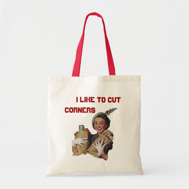 RETRO THE HAPPY COUPON CLIPPER BAGS TOTE BAG (Front)