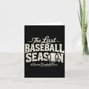 Retro the last baseball season senior baseball mum card