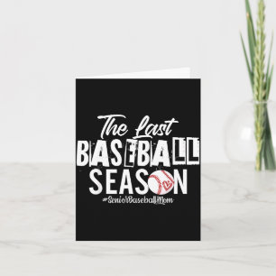 Retro the last baseball season senior baseball mum card