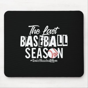 Retro the last baseball season senior baseball mum mouse pad