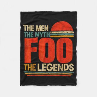 Retro The Men The Myth Foo Legends Men Women Kids Fleece Blanket