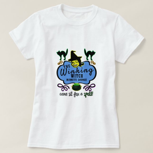 Retro The Winking Witch Lounge T-Shirt (Design Front)