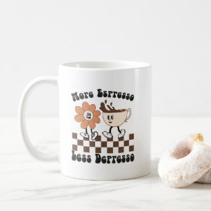 Retro Themed "More Espresso Less Depresso" Mug