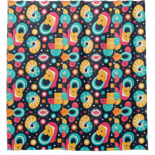 Retro themed Shower Curtain