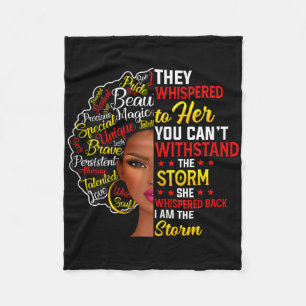 Retro They Whispered To Her You Cannot Withstand T Fleece Blanket
