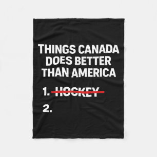 Retro Things Canada Does Better Than Usa Joke Fleece Blanket