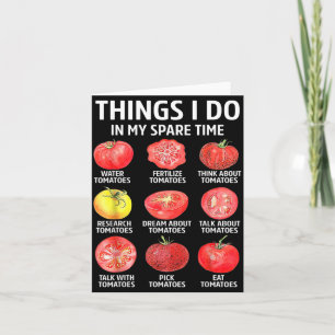 Retro Things Do In Spare Time Tomatoes Tomato Card