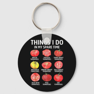 Retro Things Do In Spare Time Tomatoes Tomato Key Ring