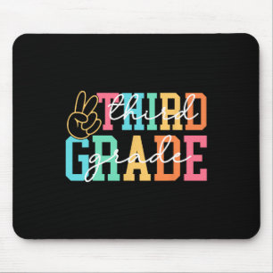 Retro Third Grade Preppy Back To School Teacher Gi Mouse Pad