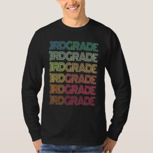 Retro Third Grade Student Teacher Groovy Team Read T-Shirt