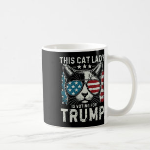 Retro This Cat Lady Is Voting For Trump Us Flag Coffee Mug