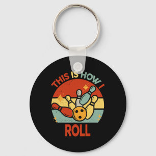Retro This Is How I Roll Bowling S Kids Toddler Bo Key Ring