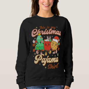Retro This Is My Christmas Pajama Xmas Tree Coffee Sweatshirt