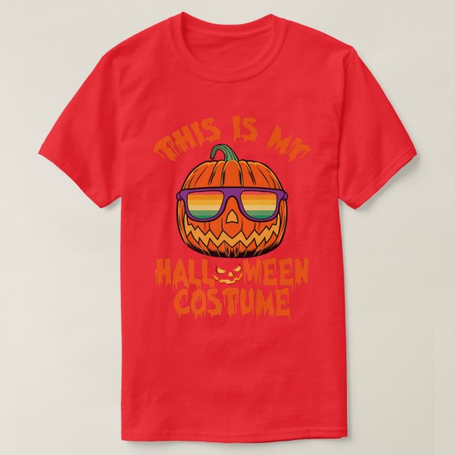 Retro This Is My Halloween Costume Happy Halloween T-Shirt (Design Front)