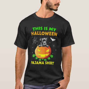 Retro This Is My Halloween Pajama Pitbull T-Shirt