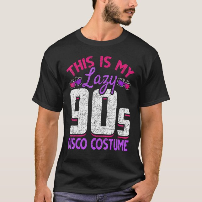 Retro This Is My Lazy 90s Disco Costume Party Nine T-Shirt (Front)