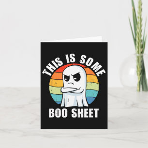 Retro This Is Some Boo Sheet Cute Ghost Halloween Card
