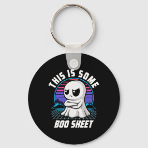 Retro This Is Some Boo Sheet Cute Ghost Halloween  Key Ring