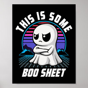 Retro This Is Some Boo Sheet Cute Ghost Halloween Poster