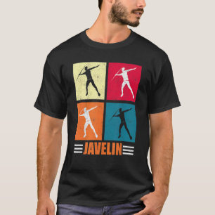 Retro Throw Javelin Thrower Throwing Track And Fie T-Shirt