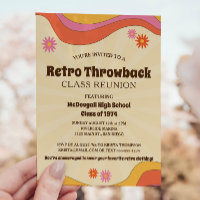 Retro Throwback Yellow Sunburst Class Reunion