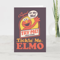 Retro Tickle Me Elmo Waving Birthday