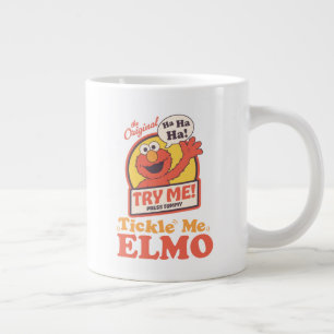 Retro Tickle Me Elmo Waving Graphic Large Coffee Mug