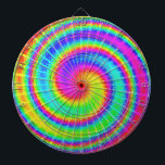 Retro Tie Dye Hippie Psychedelic Dartboard<br><div class="desc">This groovy dartboard design features a bright,  swirly rainbow of colours in a tie-dyed pattern. It's a fun,  retro design for peace-loving hippies / bohemians who love the 1960's,  1970's and psychedelic colour.</div>