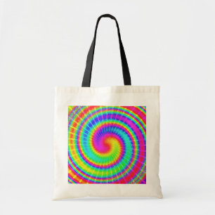 Retro Tie Dye Hippie Psychedelic Tote Bag