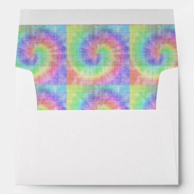 Retro Tie Dye Pastel Pattern Swirl Envelopes (Back (Bottom))