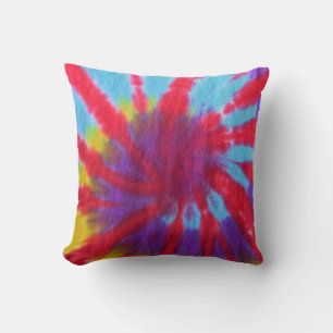Retro tie dye pillow