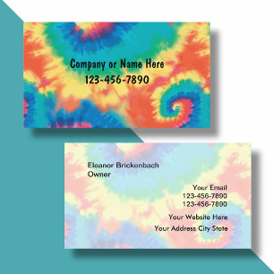 Retro Tie Dye Style Business Cards