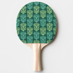 Retro Tiki Beach Bar Pattern Ping Pong Paddle