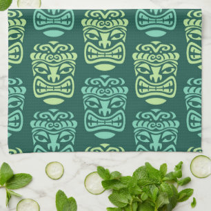 Retro Tiki Beach Party Tea Towel