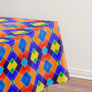 Retro Tile Design Tablecloth