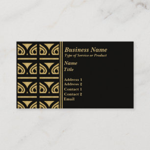 Retro Tiles Business Card, Gold Card