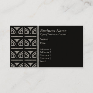 Retro Tiles Business Card, Grey Card