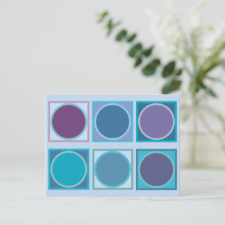 Retro Tiles (gray) Postcard