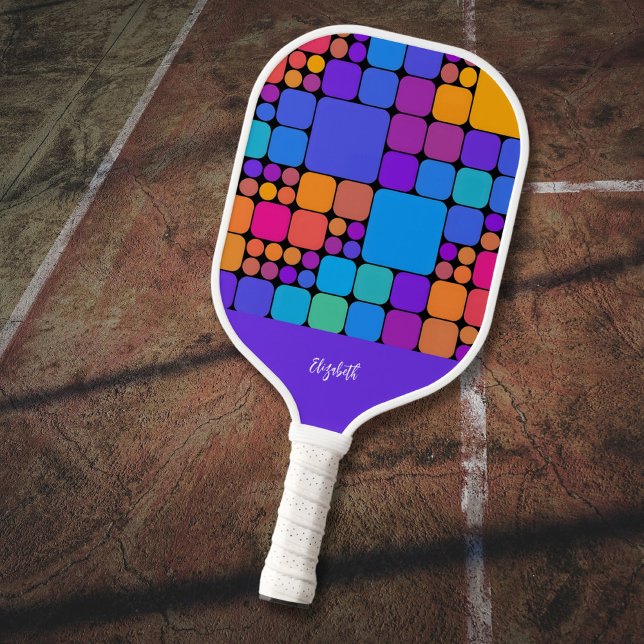 Retro Tiles Personalized | Dink Well Pickleball Paddle (Creator Uploaded)