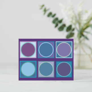 Retro Tiles (purple) Postcard