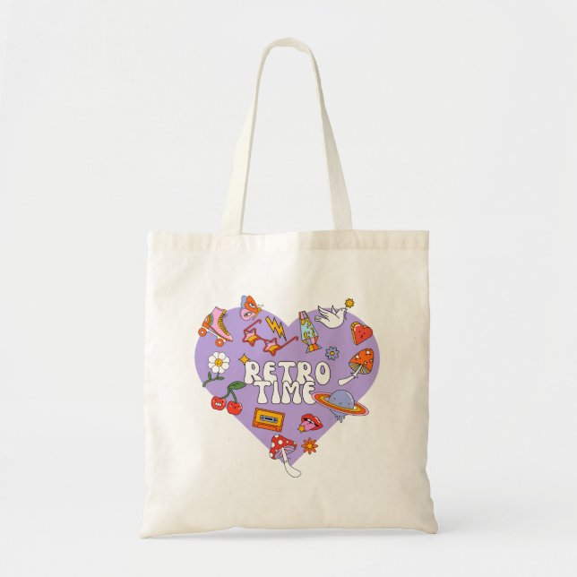 Retro time tote bag (Front)