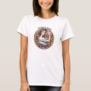 Retro Timeless Mum with muscles energy T-Shirt