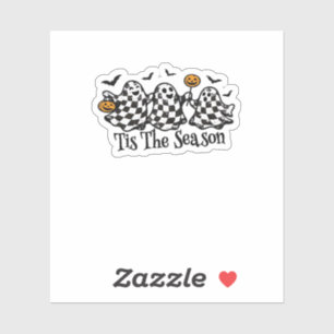 Retro Tis The Season Checkered Halloween