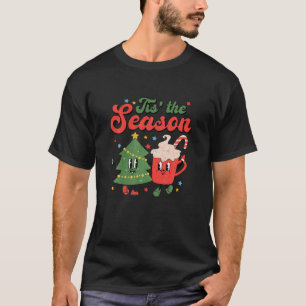 Retro Tis The Season Christmas Tree Coffee Latte T-Shirt