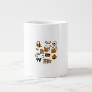 Retro Tis The Season Funny Halloween Season Fall Large Coffee Mug