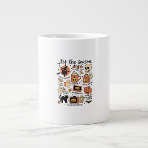 Retro Tis The Season Halloween Season Fall Design Large Coffee Mug
